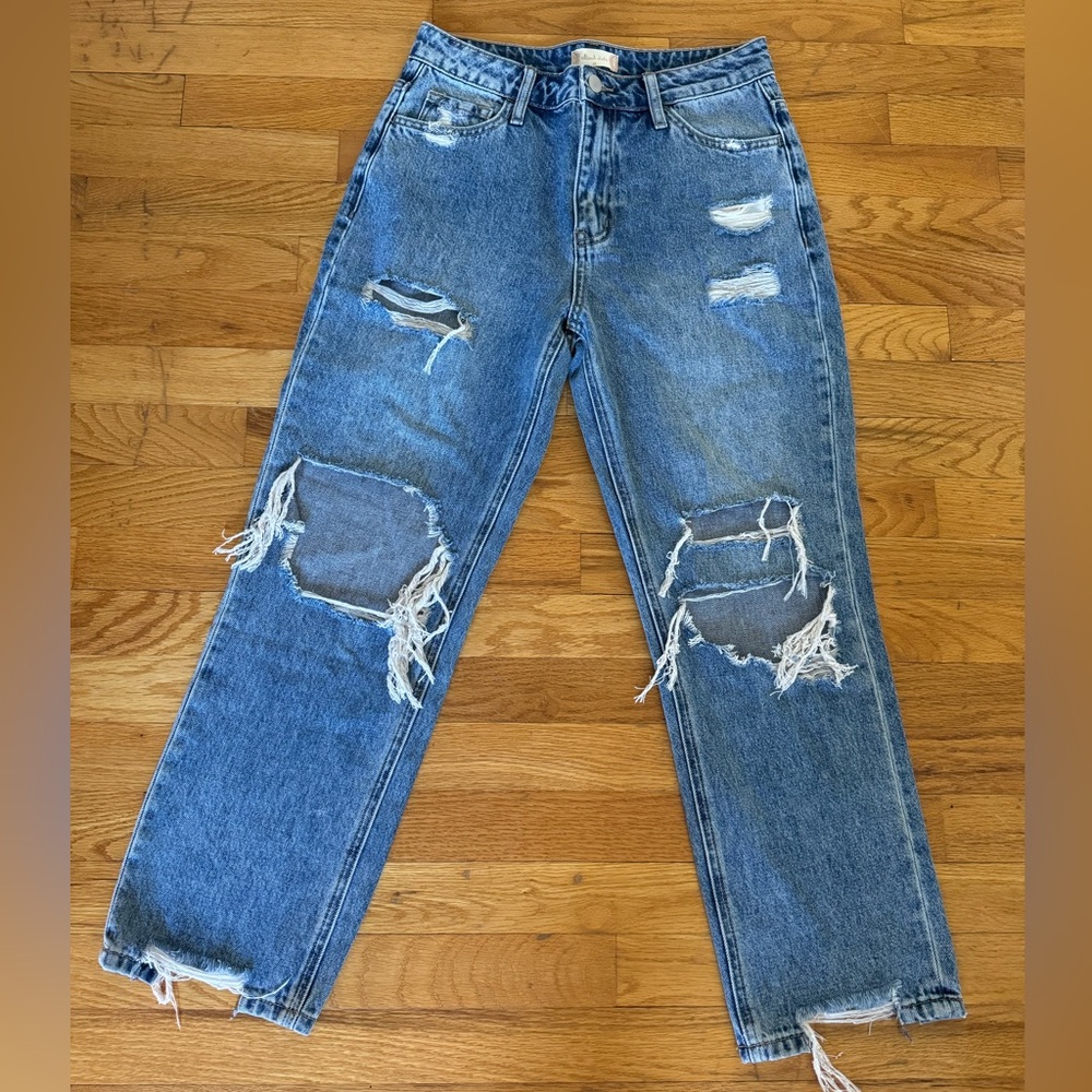 Altar’d State Womens Distressed Straight Leg Jeans Size 26